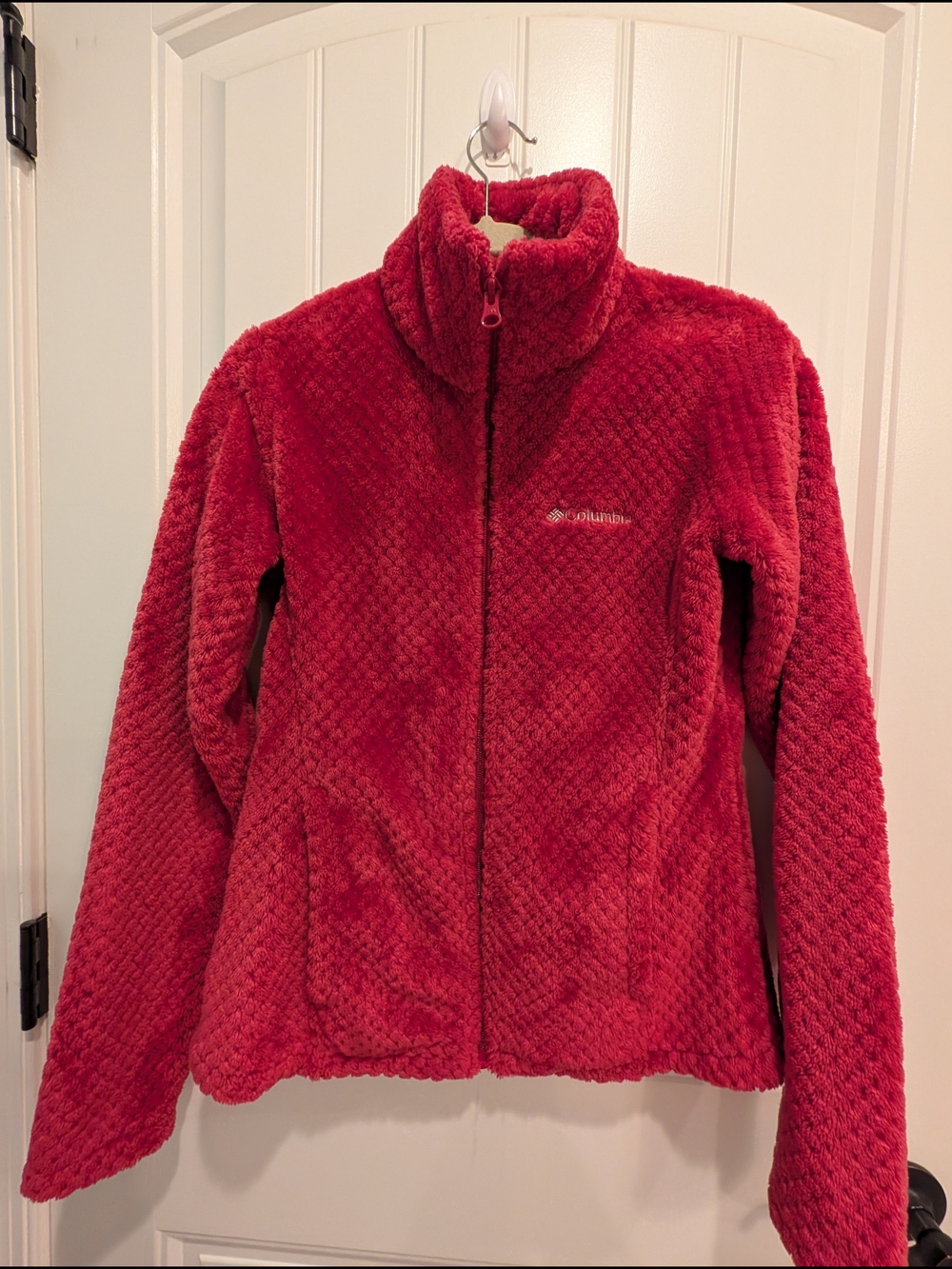 Columbia Women's Plush Red Teddy Fleece Jacket